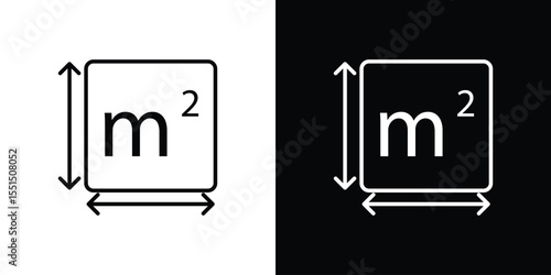 Square Meter icon vector, Symbol, logo illustrations