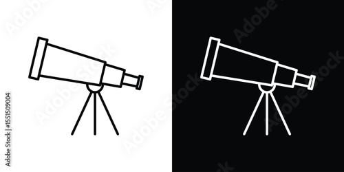Telescope icon vector, Symbol, logo illustrations