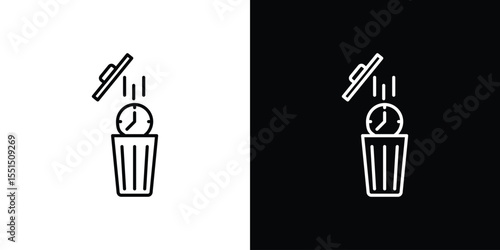 Time waste icon vector, Symbol, logo illustrations