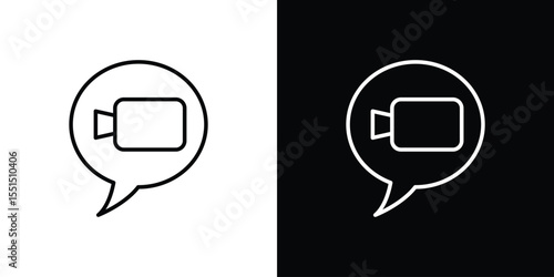Video call icon vector, Symbol, logo illustrations