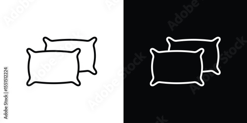 Pillow icon vector, line outline icon