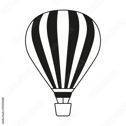Air balloon vector icon. aerostat illustration sign. Ballon logo. Air balloon web icon.