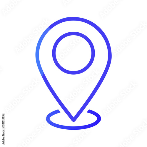 Map location pin outline icon