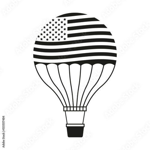 Air balloon vector icon. aerostat illustration sign. Ballon logo. Air balloon web icon.