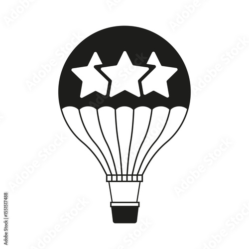 Air balloon vector icon. aerostat illustration sign. Ballon logo. Air balloon web icon.