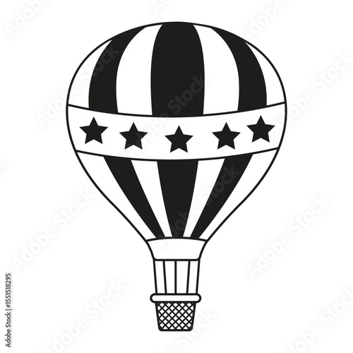 Air balloon vector icon. aerostat illustration sign. Ballon logo. Air balloon web icon.