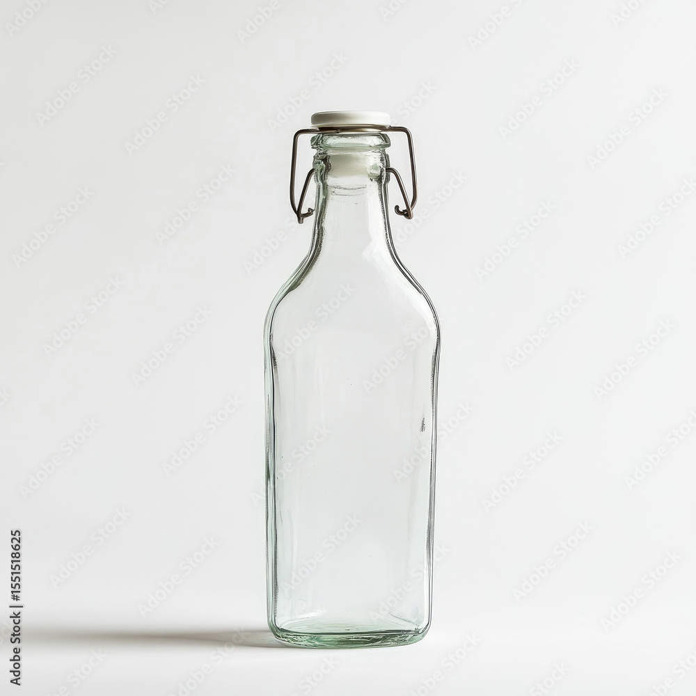 transparent Glass Bottle on white background transparent Glass Bottle on white background