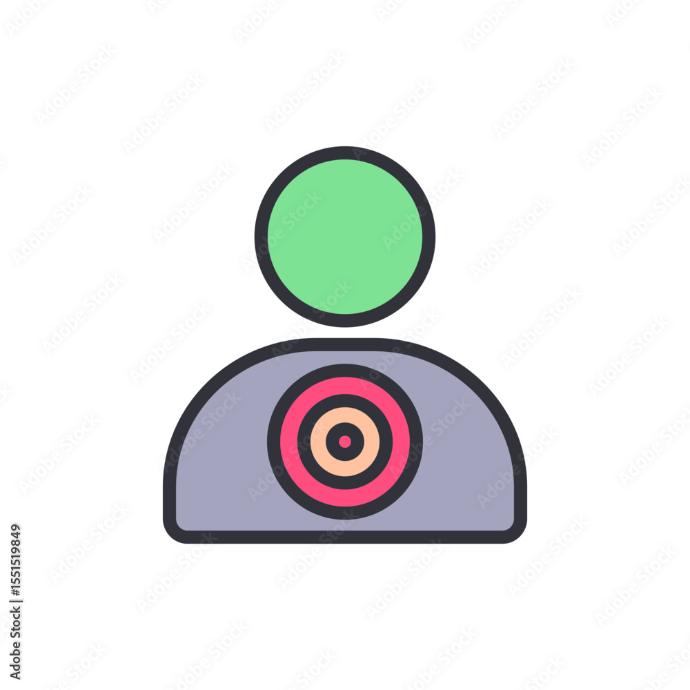 Abstract Human Figure With Target Symbolizing Goals And Achievements Abstract Human Figure With Target Symbolizing Goals And Achievements