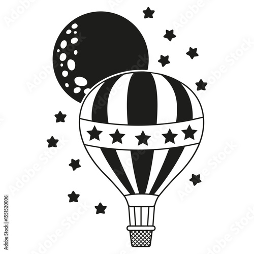 Air balloon vector icon. aerostat illustration sign. Ballon logo. Air balloon web icon.