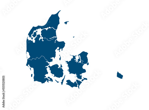 Denmark map icon. Denmark outline map. Simple icon design. Vector illustration
