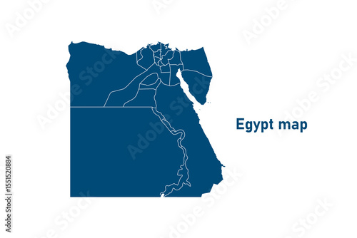 Egypt map icon. Egypt outline map. Simple icon design. Vector illustration