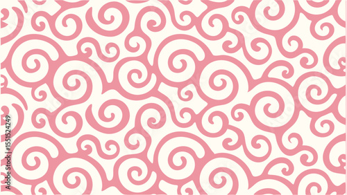 Delicate Spiral Wave Forms Unwind Like - Abstract Geometric Vector