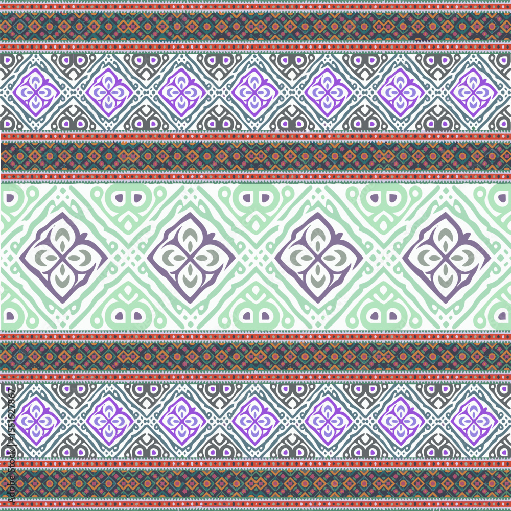 ethnic multicolored abstract pattern in smear style. seamless textile background with vintage art ethnic multicolored abstract pattern in smear style. seamless textile background with vintage art