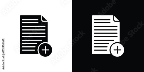 Add document icon. Design for website and mobile apps.