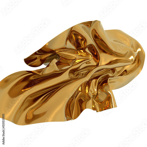 Golden waves of luxury shim...