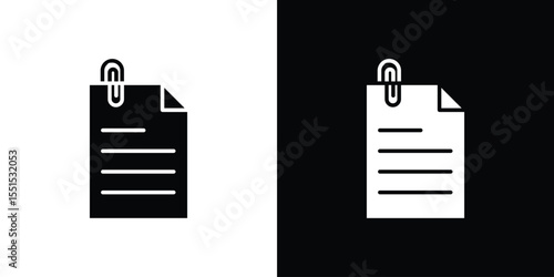 Attach document icon vector, Symbol, logo illustrations
