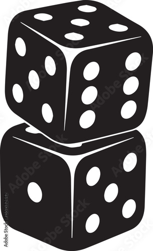Stacked Black Dice Design Element Perfect for Games Luck Chance Risk Gambling  Branding