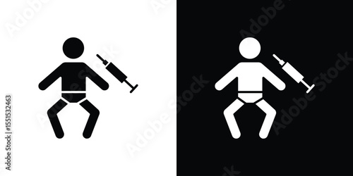 Baby Vaccination icon. Design for website and mobile apps.
