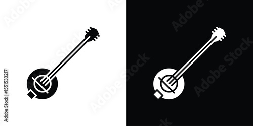 Banjo icon vector, Symbol, logo illustrations