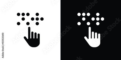 Braille icon vector, Symbol, logo illustrations