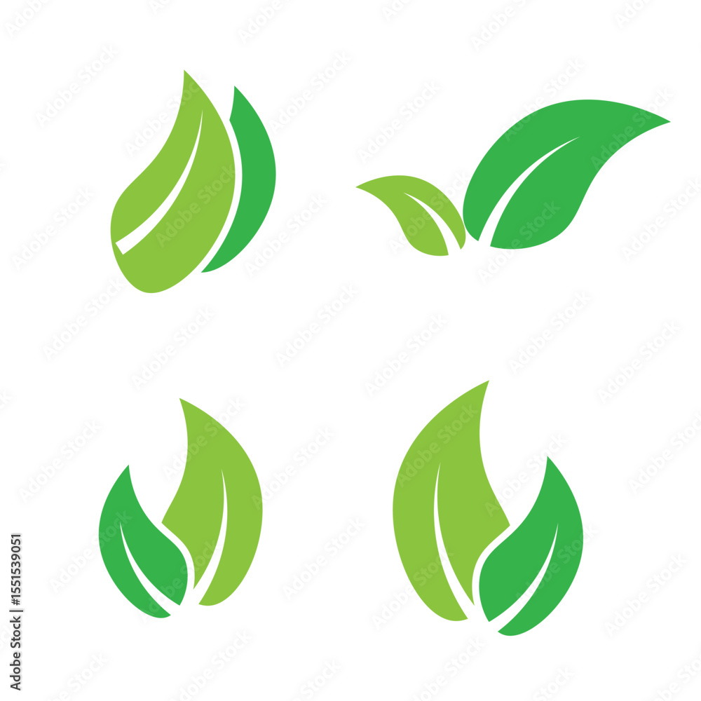 Green leaf logo vector template element symbol design,eps10 Green leaf logo vector template element symbol design,eps10
