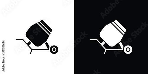 Cement mixer icon. Design for website and mobile apps.
