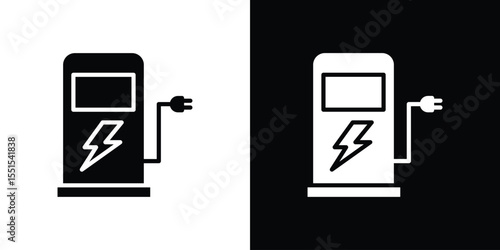Charging station icon. Design for website and mobile apps.