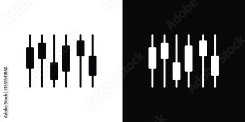 Chart candlestick icon. Design for website and mobile apps.