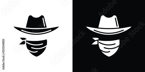 Cowboy icon. Design for website and mobile apps.