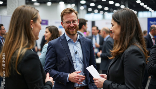 Business People Networking in Conference Setting with Professional Attire for Corporate Blogs, Marketing Websites, Business Events, and Industry Articles  