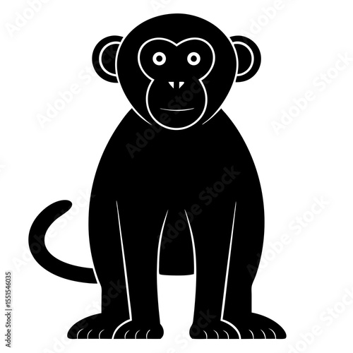 black monkey vector