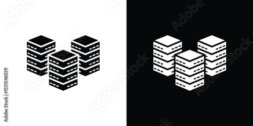 Data center icon. Design for website and mobile apps.