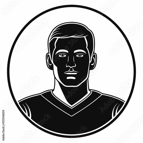 man's portrait in a frame