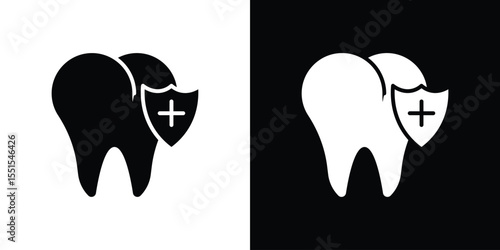 Dental insurance icon. Design for website and mobile apps.