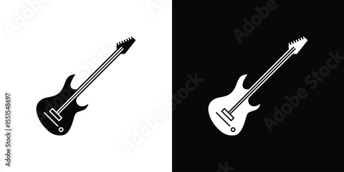 Electric Guitar icon vector, Symbol, logo illustrations