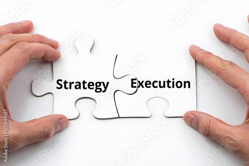 Strategy And Execution The Business Success Puzzle Pieces