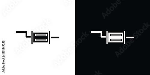 Exhaust pipe icon. Design for website and mobile apps.
