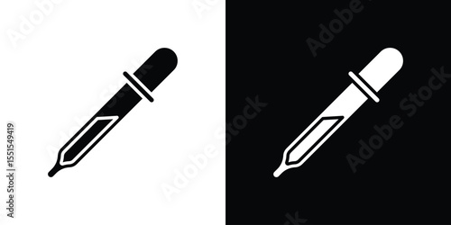 Eye dropper half icon vector, Symbol, logo illustrations