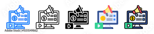 Online Promotion Icon Set Collection Multiple Style 