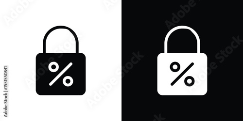 Fixed rate mortgage icon. Design for website and mobile apps.