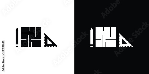 Floor plan icon vector, Symbol, logo illustrations