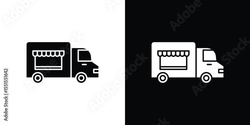 Food truck icon. Design for website and mobile apps.