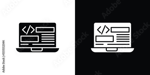 Front end icon. Design for website and mobile apps.