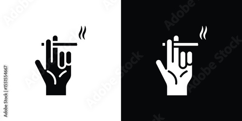 Hand holding cigarette icon vector, Symbol, logo illustrations