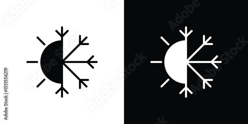 Hot and cold icon. Design for website and mobile apps.