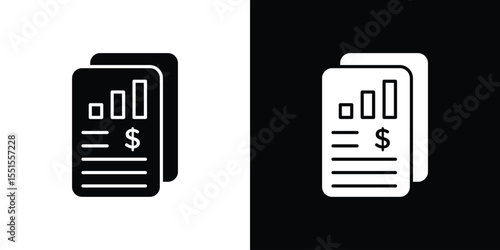 Income statement icon. Design for website and mobile apps.