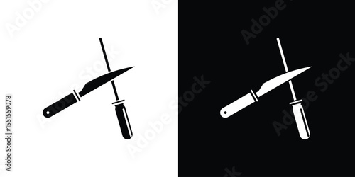 Knife sharpener icon. Design for website and mobile apps.