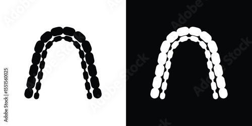 Lingual braces icon. Design for website and mobile apps.
