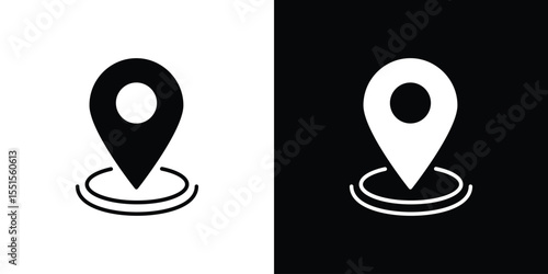 Location pin icon vector, Symbol, logo illustrations