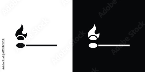 Match fire icon vector, Symbol, logo illustrations